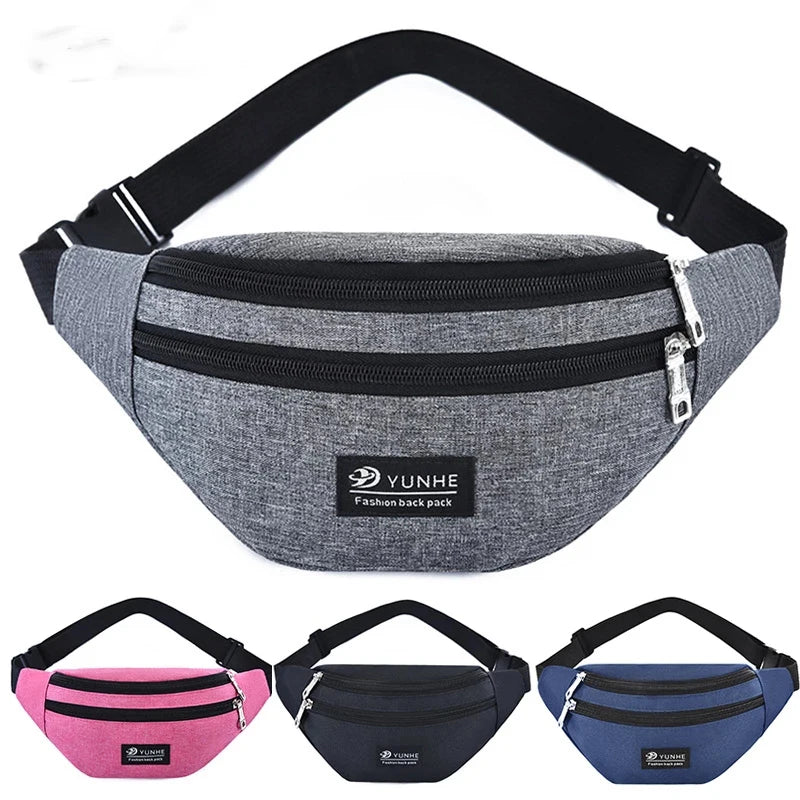 Unisex Belt Bag Fanny Pack Fashion Waist Bag Travel Hip Bag Mobile Phone Pouch