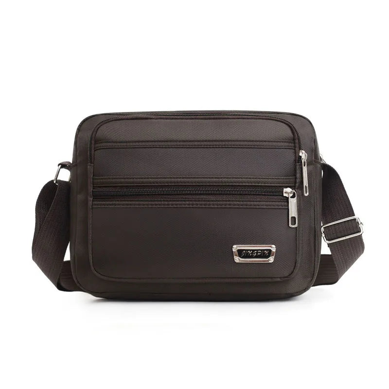 Men's Bag Korea Japan Waterproof Oxford Cloth Shoulder Square Bag Multi Space Messenger Crossbody Bag Mobile Phone Bag