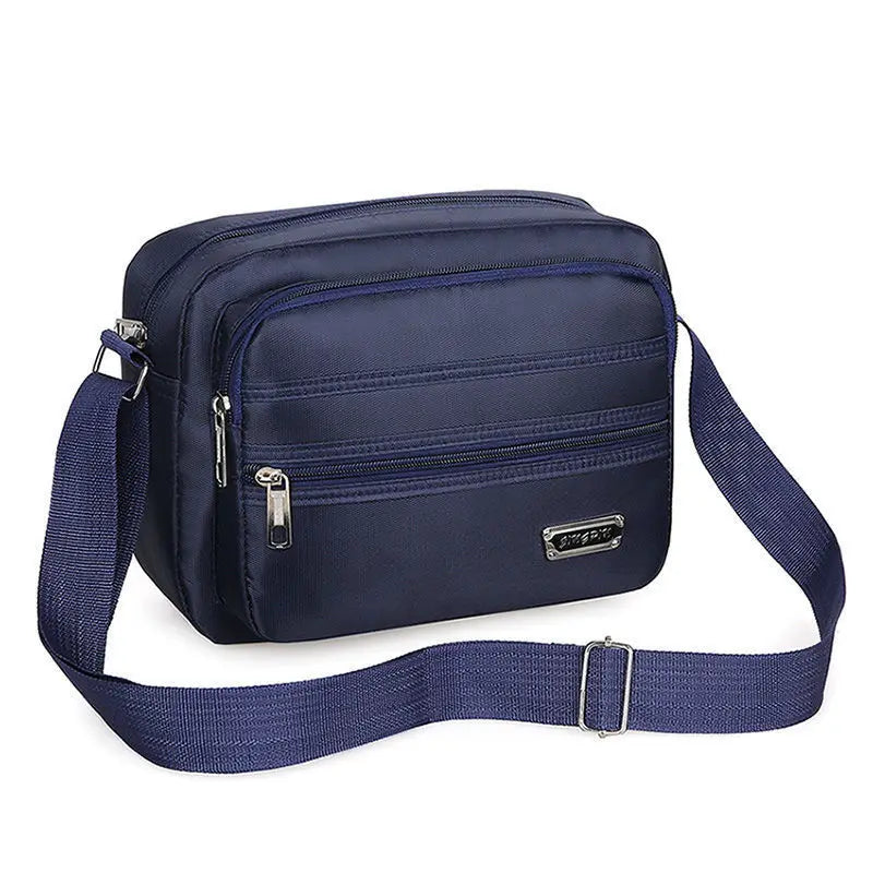 Men's Bag Korea Japan Waterproof Oxford Cloth Shoulder Square Bag Multi Space Messenger Crossbody Bag Mobile Phone Bag