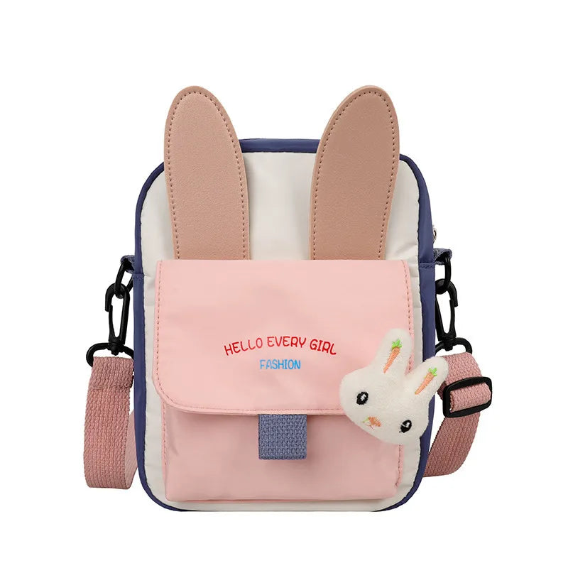 Cartoon Rabbit Waterproof Nylon Crossbody Phone Bag