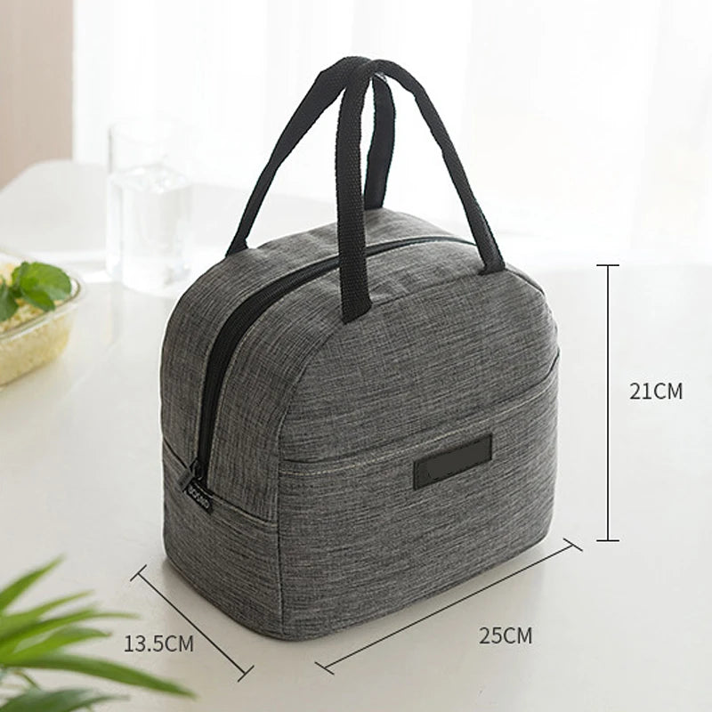 2023 New Good Quality Cationic Fabric Waterproof Lunch Bag Women Men Portable Lunch Box Bags Aluminum Foil Insulation Cooler Bag