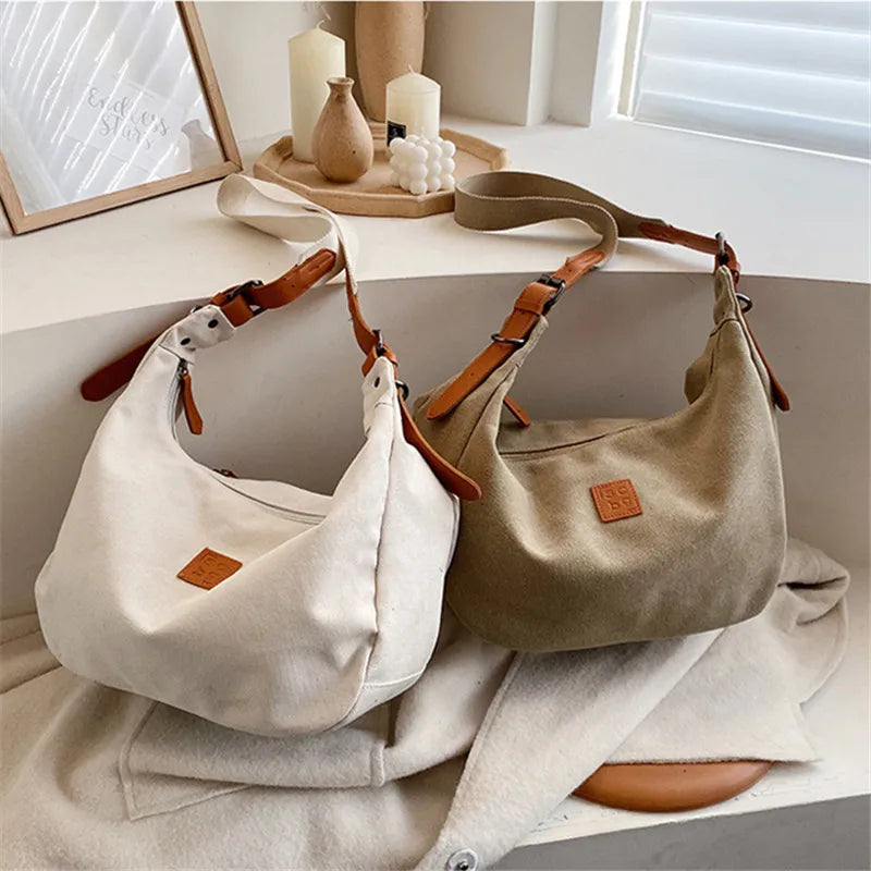 Women's Canvas Shoulder Bag - Fashion Luxury Messenger Handbag