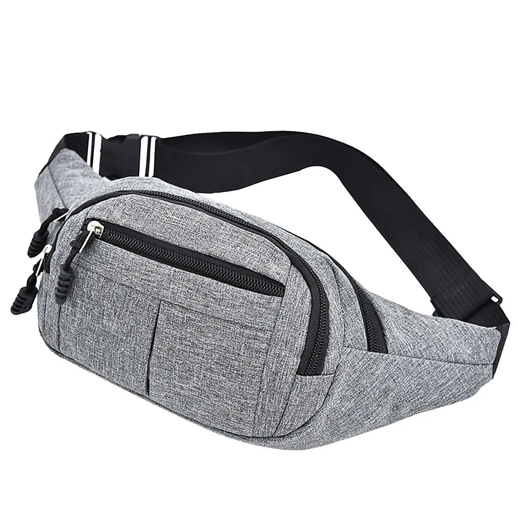 Men's Waterproof Canvas Waist Bag Crossbody Fanny Pack