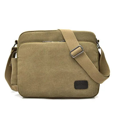 Luxury Vintage Canvas Messenger Bag - Men's Crossbody Briefcase