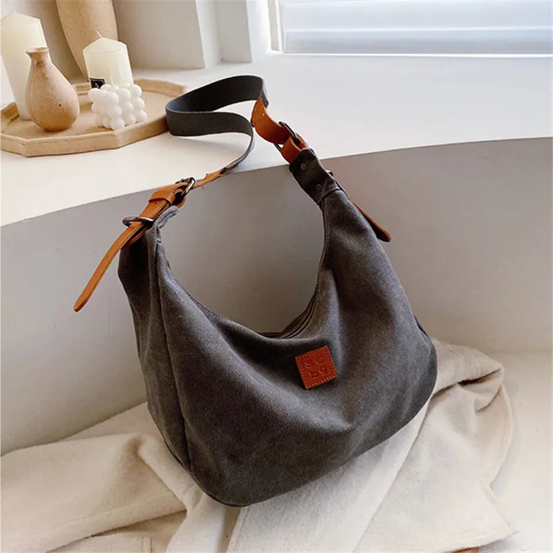 Women's Canvas Shoulder Bag - Fashion Luxury Messenger Handbag