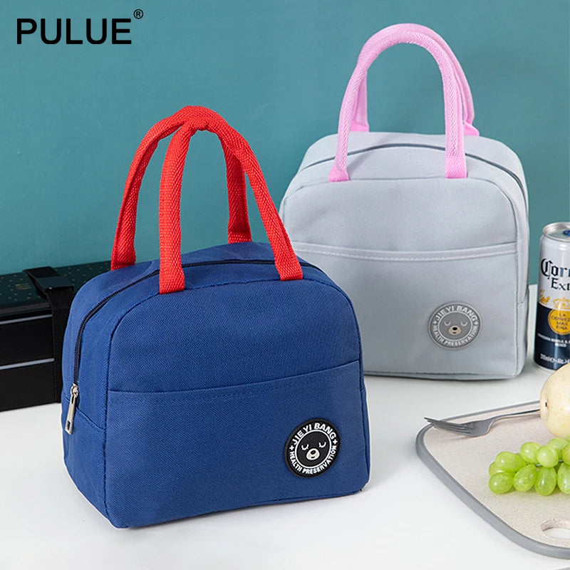 Functional Pattern Cooler bag Lunch Box Portable Insulated Canvas Lunch Bag Thermal Food Picnic Lunch Bags For Women Kids