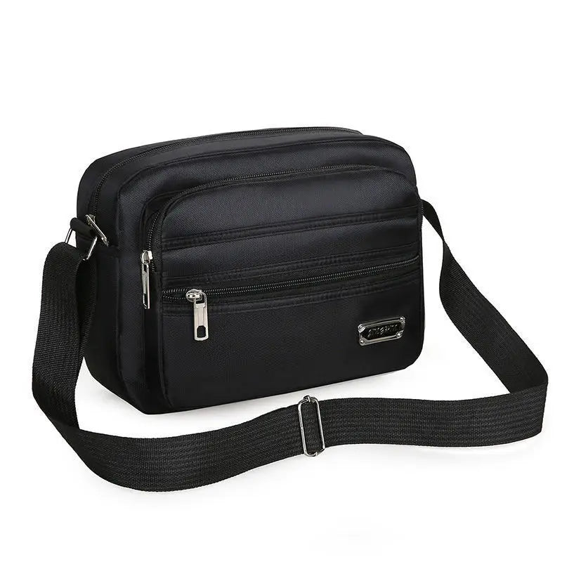 Men's Bag Korea Japan Waterproof Oxford Cloth Shoulder Square Bag Multi Space Messenger Crossbody Bag Mobile Phone Bag