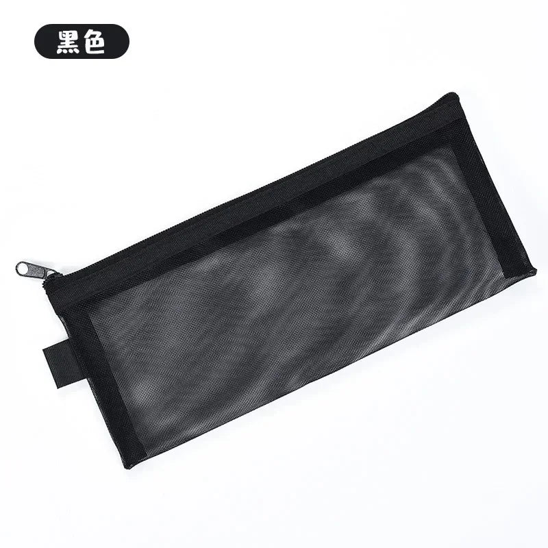 Multifunctional Makeup Brush Travel Case Portable Travel Organizer Cosmetic Toiletry Bag Mesh Pouch Pencil Bag for Men and Women