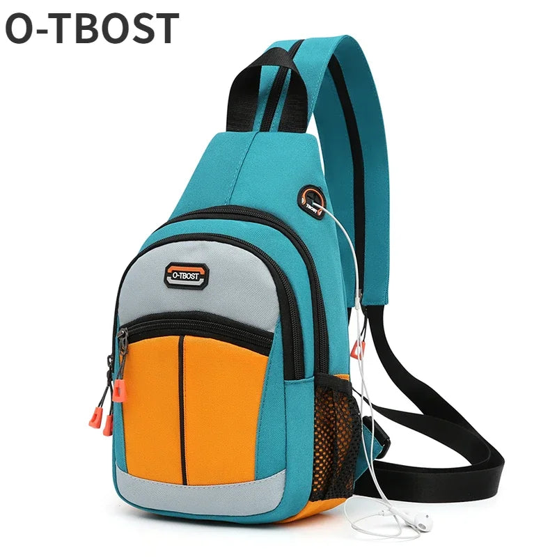 O-TBOST 2-in-1 Chest and School Crossbody Backpack