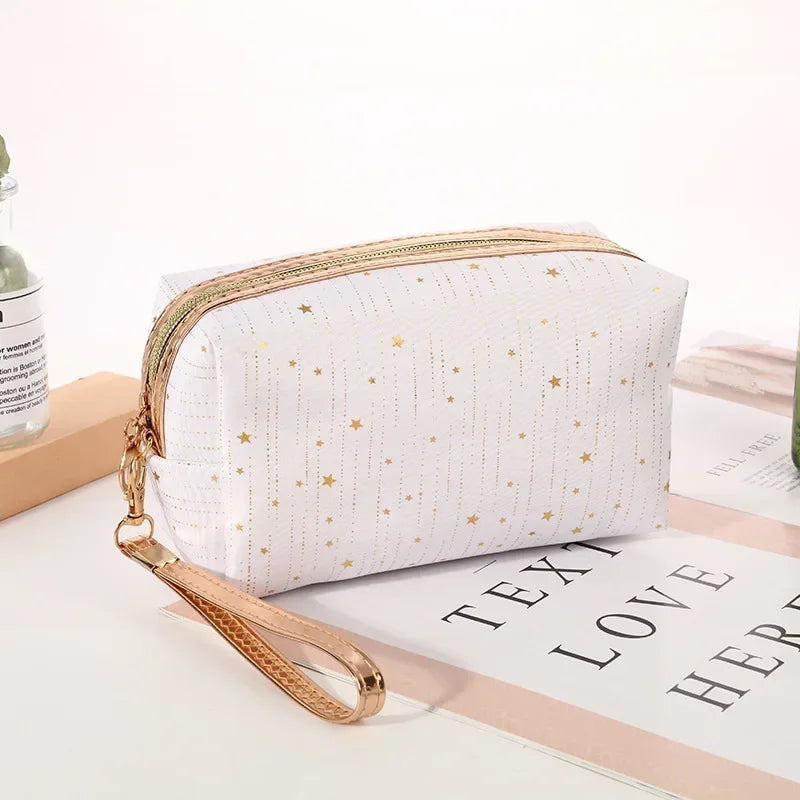 Women Paillette Stars Cosmetic Bag Make Up Pouch Travel Wash Toiletry Ladies Makeup Bag Lipstick Cosmetic Organizer Bags