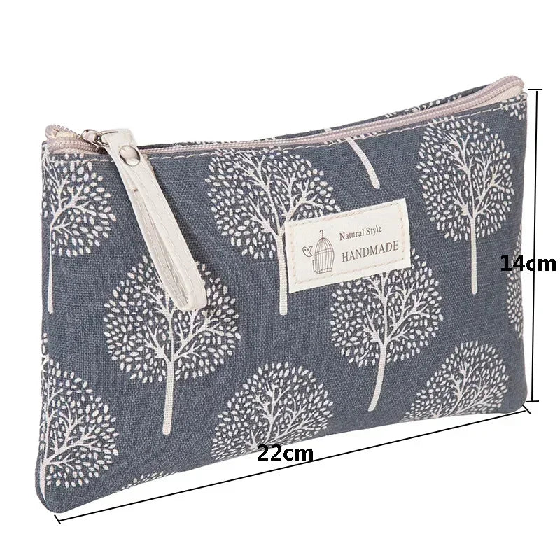 eTya Women Travel Cosmetic Bag Plaid Zipper Makeup Bag Phone Coin Money Handbag Female Purse Make Up Bags Beauty Organizer Pouch