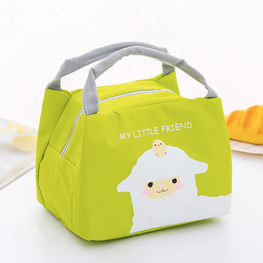 Cute Cartoon Lunch Box Girls for School Child Portable Waterproof Lunch Bags Women Aluminum Foil Thermal Picnic Food Cooler Bag