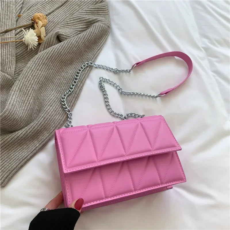 Fashion Women Shoulder Bag Ladies PU Leather Handle Handbags Chain Strap Crossbody Bags for Women Designer Bag Сумка