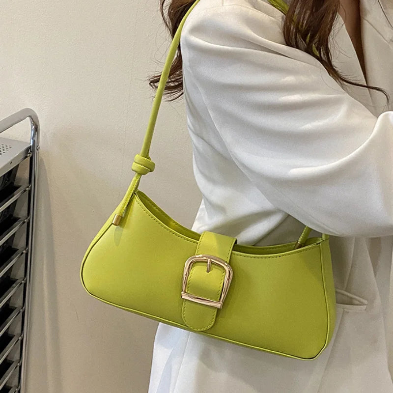 Women's Shoulder Bag Solid Color Popular Small Bag Trend Summer 2025 New Trendy Crossbody Bag Texture Shoulder Underarm Bag