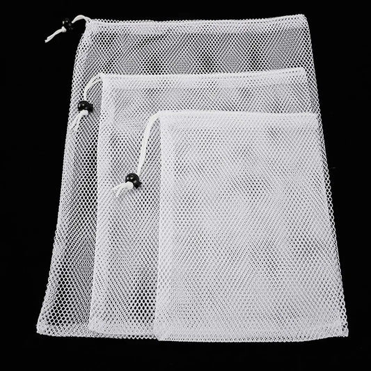 Durable Nylon Mesh Drawstring Storage Pouch Bag Multi Purpose Stuff Sack Home Travel Outdoor Activity Pouch Laundry Bag