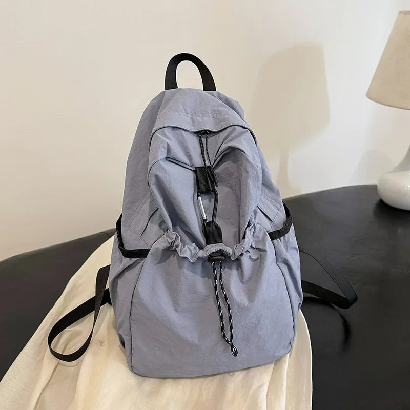 Women's Fashion Pleated Backpack - Casual, High-Grade, Junior High School