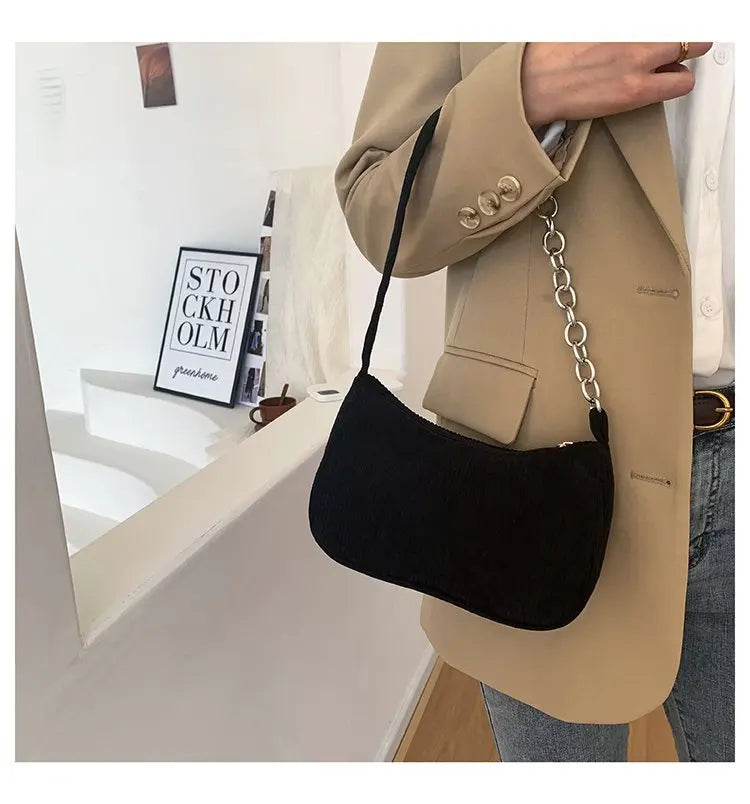 Fashion Simple Totes Bags for Women Plush Trendy Vintage Handbag High Quality Female Small Subaxillary Bags Casual Shoulder Bag