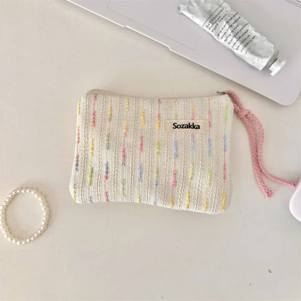 Kawaii Small Travel Cosmetic Lipstick Earphone Data Cable Storage Bag Purse Women Portable Mini Makeup Handbags Wallet Pouch Bag