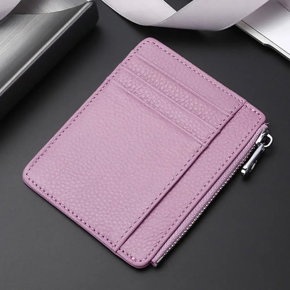 Leather Purses ID Card Holder Colorful Bank Credit Card Box Multi Slot Slim Card Case Wallet Women Men Business Card Cover