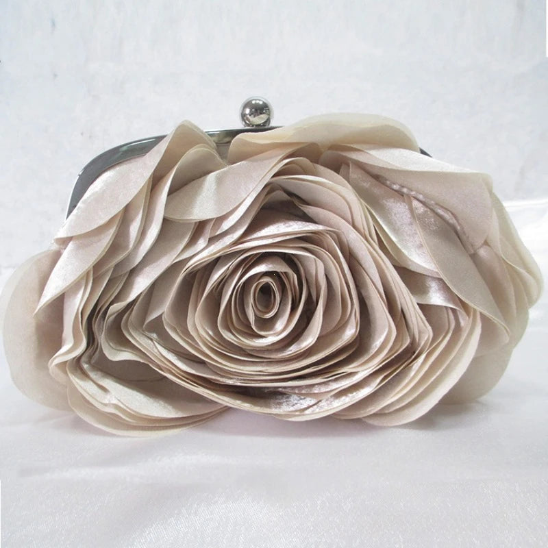 Hot Sale Evening Bag Flower Bride Small Purse Full Dress Party Handbag Wedding Wallet Women Floral Chain Lady Clutches