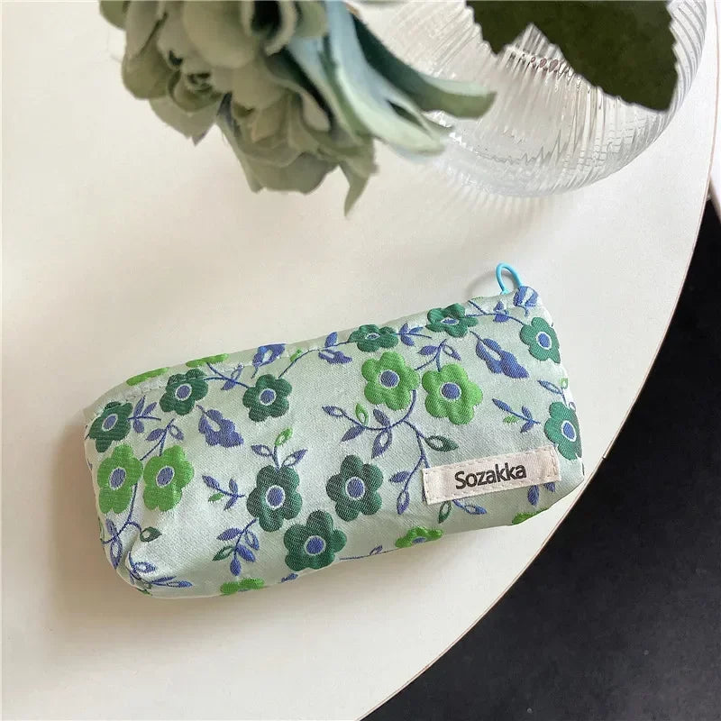 New Flower Pattern Women Makeup Bag Toiletries Cosmetic Organizer Zipper Bag Travel Wash Pouch Cosmetic Bag Make Up Storage Case