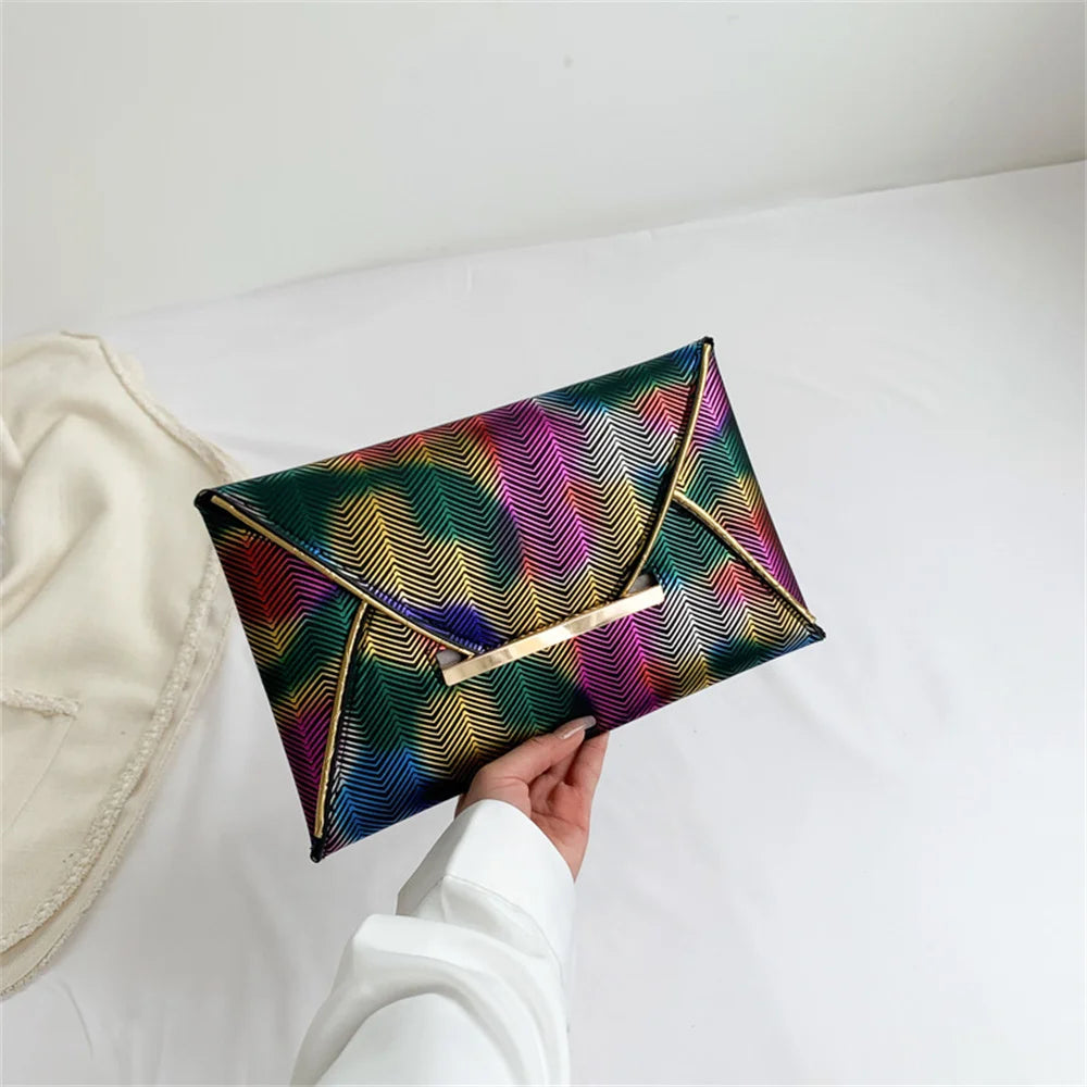 Women Dinner Bag PU Ladies Clutch Bags Fashion New Banquet Hand Bag Dress Evening Bag Luxury Phone Bags Colorful Envelope Purse