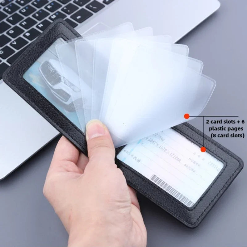 2/4/6/8card slots Pu Leather Driver License Holder On Cover For Car Driving Documents Business Id Pass Certificate Folder Wallet