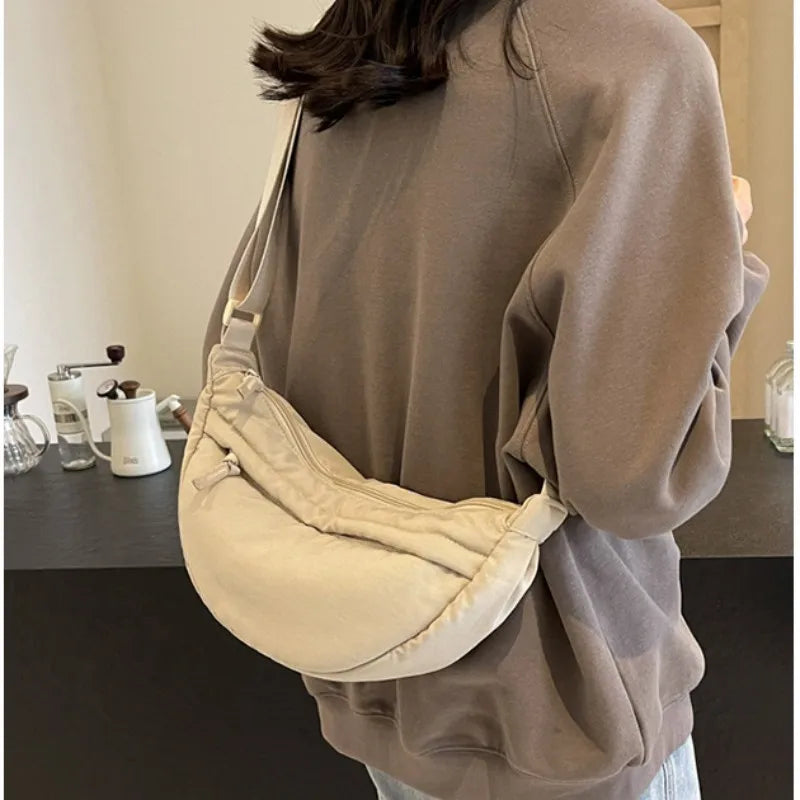 Nylon Dumpling Crossbody Bag Hobo Shoulder Handbag