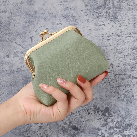 2024 New Retro Purse Ladies Short Buckle Candy Colored Coin Purse Change Purse Cute Wallet Clutch Bag Wallets for Women