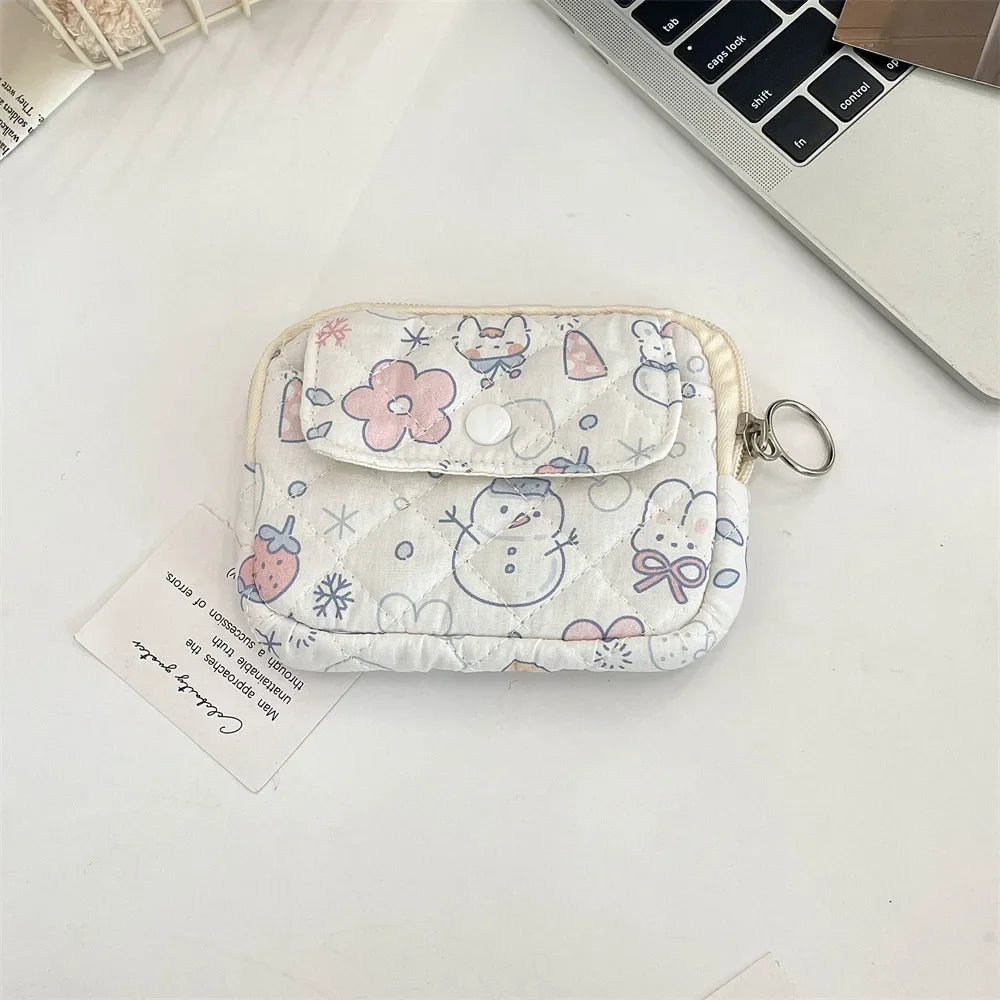 Cute Cartoon Small Travel Cosmetic Lipstick Earphone Card Portable Storage Bag Purse Women Gift Pouch Make Up Bags Organizer