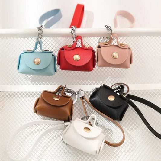 Cute Mini Coin Purses Girls Small Earphone Box Soft Leather Housekeeper Keychain Wallet Pouch Women's Bags Portable Storage Bag