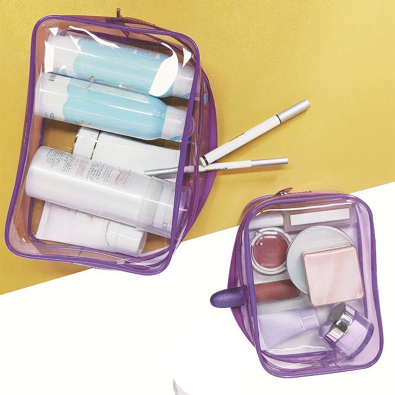 Women Portable Travel Wash Bag Female Transparent Waterproof Makeup Storage Pouch Large Capacity Cosmetic Organizer Beauty Case