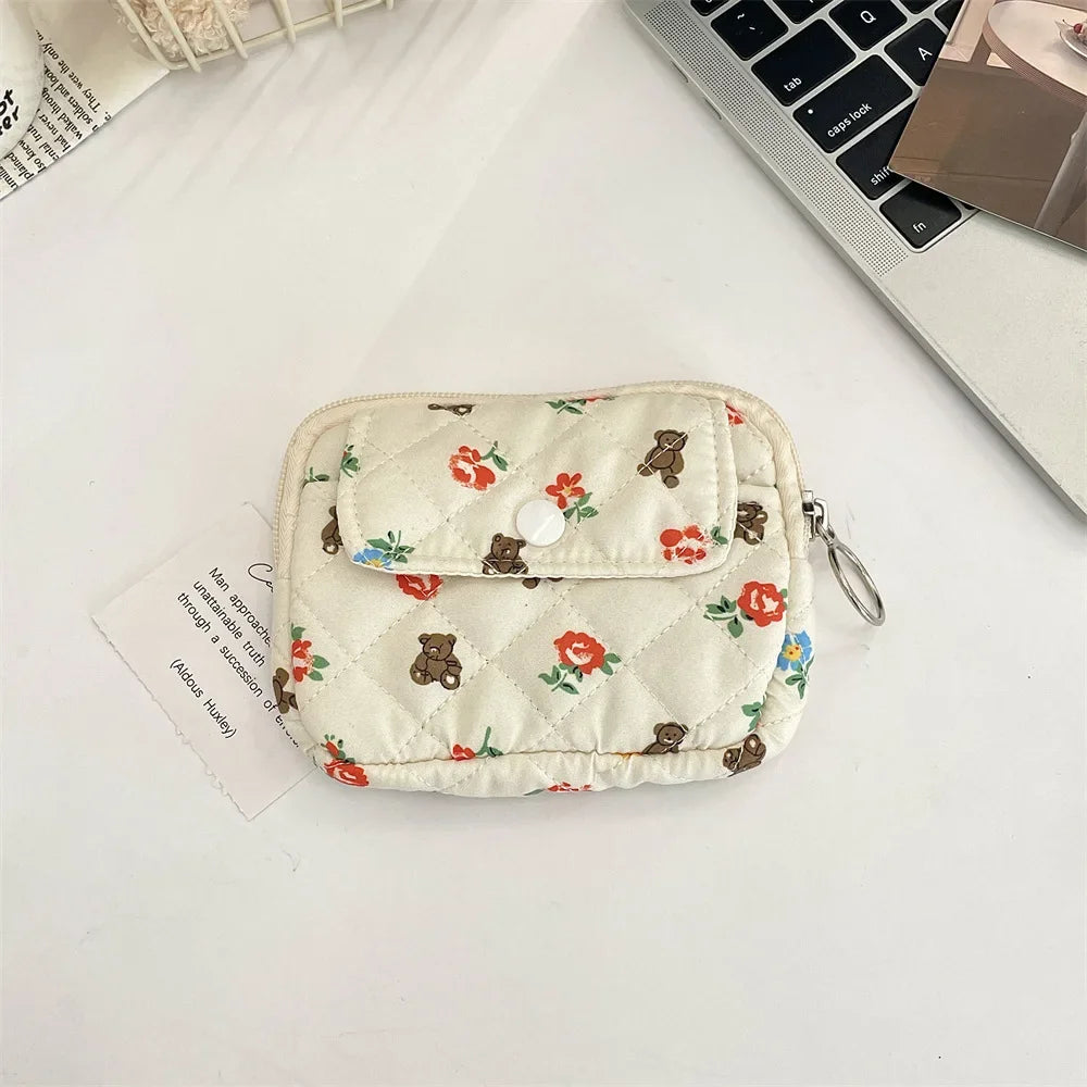 Cute Cartoon Small Travel Cosmetic Lipstick Earphone Card Portable Storage Bag Purse Women Gift Pouch Make Up Bags Organizer