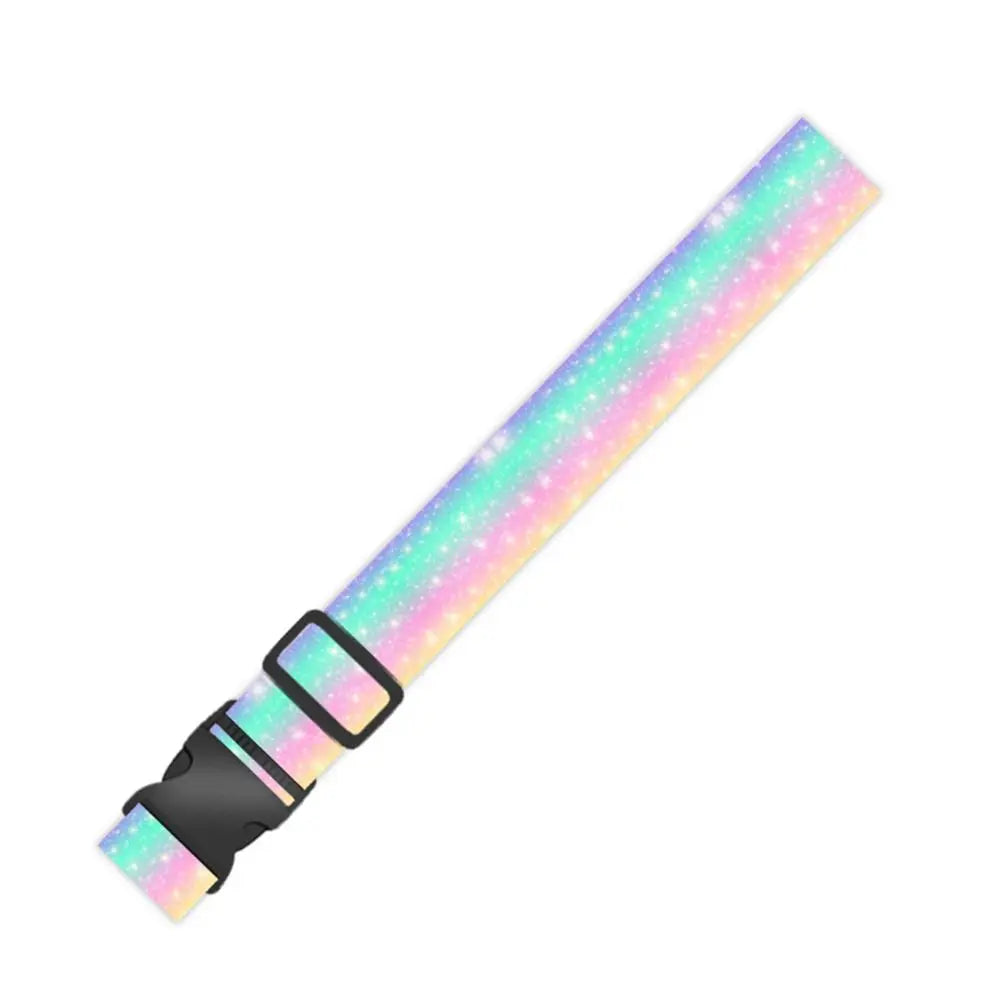 Iridescence Luggage Belts Adjustable Length Reinforce Baggage Bunding Strap Packing Secure Travel Supplies Suitcase Package Tape