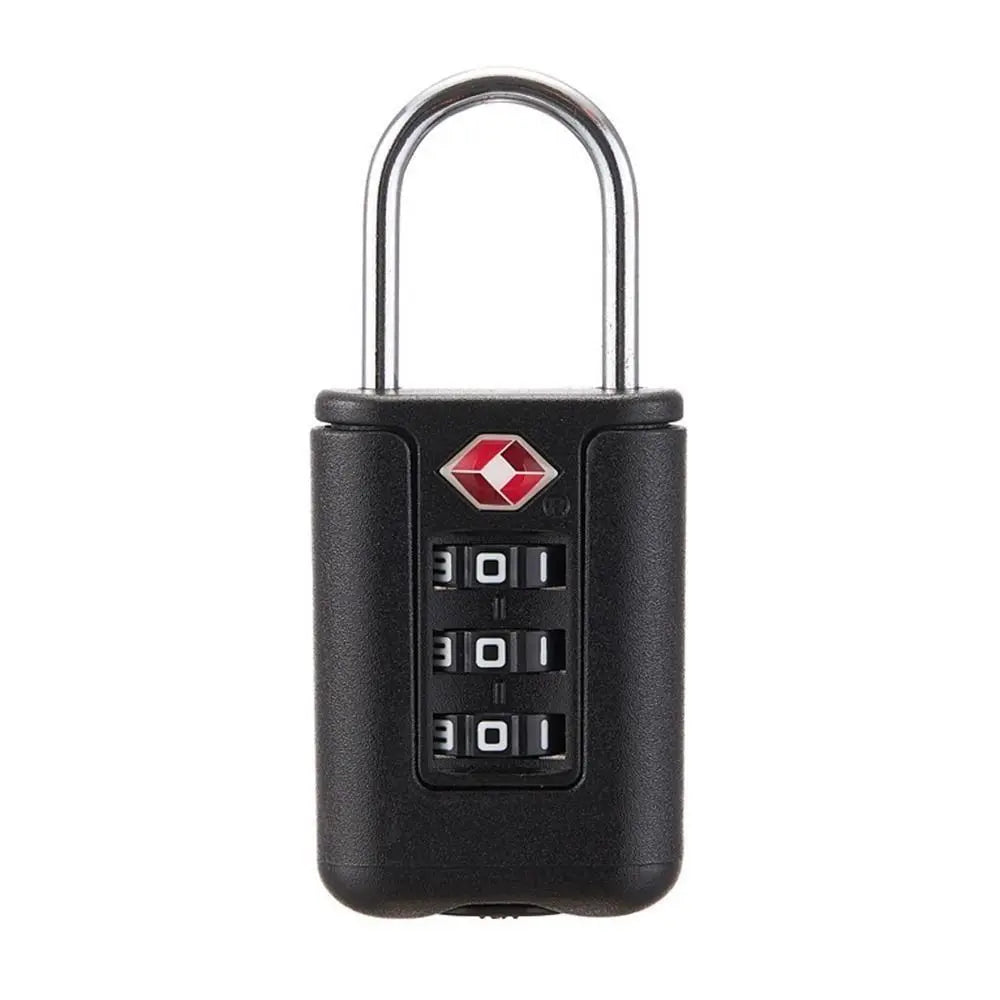 Anti-theft 3 Digit Combination Lock TSA Customs Password Lock Suitcase Luggage Coded Lock Cabinet Lock Contrast Color Padlock