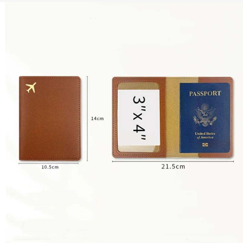 Fashion Travel Passport Cover Women Men Passport Credit Card Holder Case PU Leather Business Card Passport Wallet Travel Purse