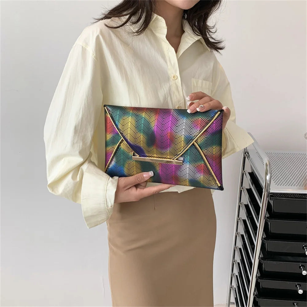 Women Dinner Bag PU Ladies Clutch Bags Fashion New Banquet Hand Bag Dress Evening Bag Luxury Phone Bags Colorful Envelope Purse