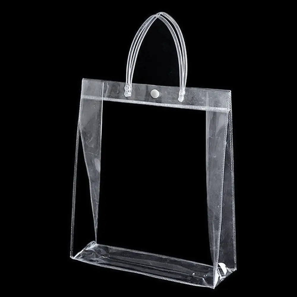 Durable Transparent PVC Handbag Large Capacity Multi-purpose Candy Bag Plastic Gift Jelly Bag Outing Travel Hiking Bag