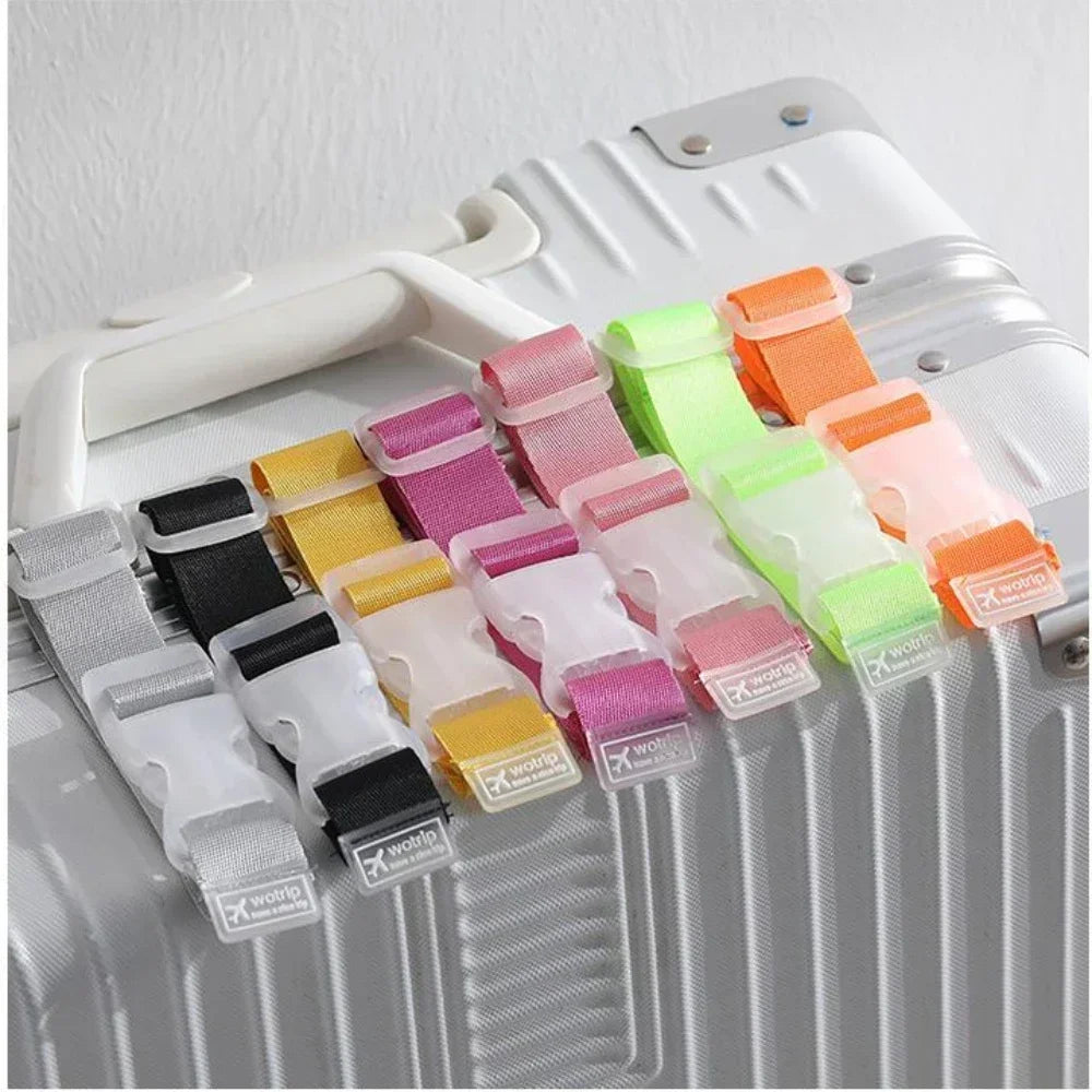 2/1 Pcs Adjustable Luggage Straps Nylon trolley Luggage Accessories Hanging Buckle Straps Suitcase Bag Straps Belt Lock Hooks