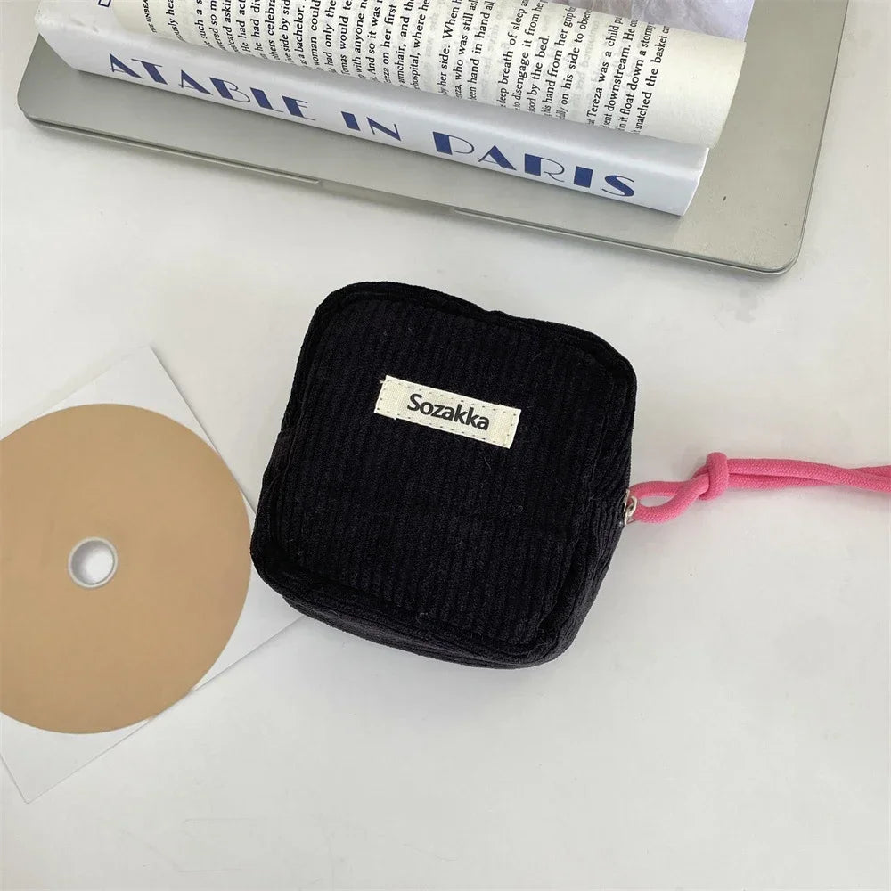 Kawaii Travel Small Cosmetic Lipstick Earphone Storage Bag Purse Women Portable Mini Makeup Handbags Wallet Pouch Bags Organizer