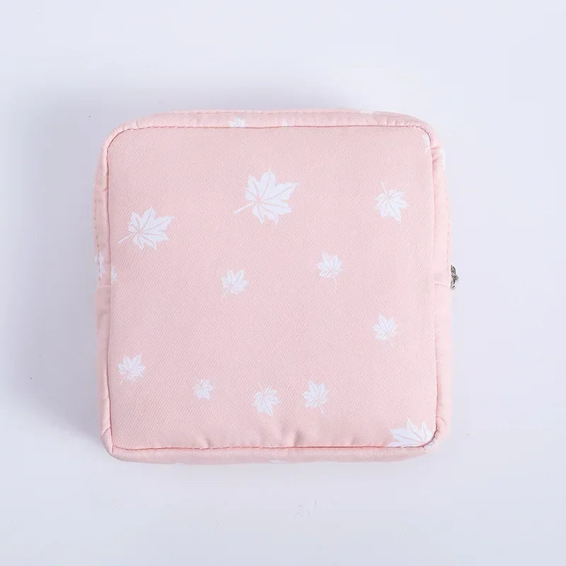 Women small cosmetic bag set zipper girls mini Sanitary Napkins makeup lipstick bags travel earphone coin organizer pouch bags