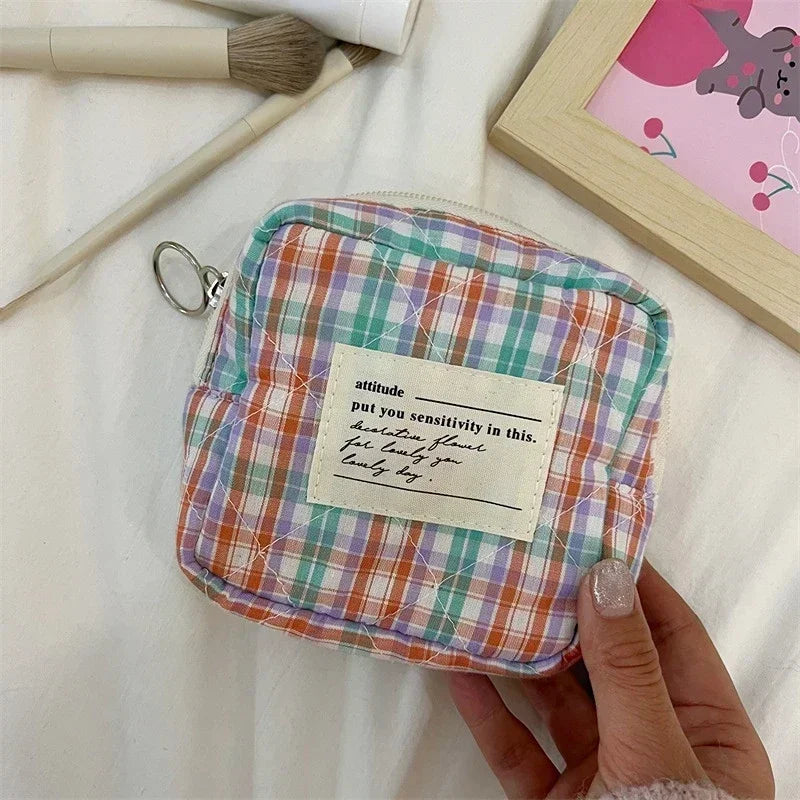 Cute Mini Makeup Bag for Women Portable Travel Small Cosmetic Bags Lipstick Case Zipper Toiletry Bag Washing Pouch Storage Bags