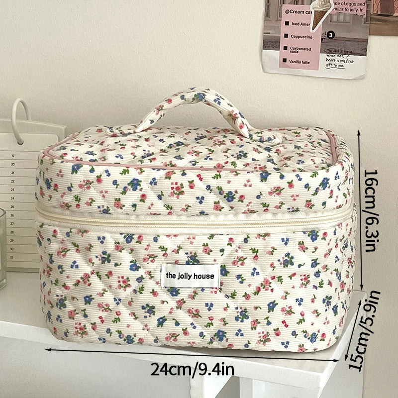 Large Capacity Makeup Bag Multifunction Wash Pouch Portable Toiletry Bag Cosmetic Zipper Pouch Handbag 파우치