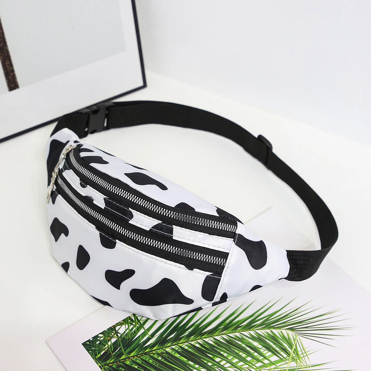 Cow Print Waist Bag Ladies Crossbody Fanny Pack