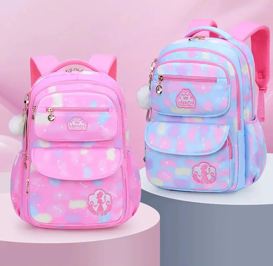 Cute Pink Waterproof School Backpack for Girls