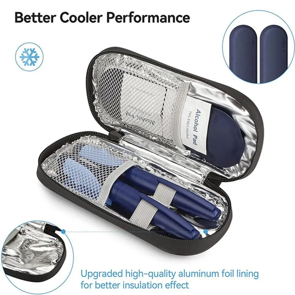Portable Insulin Cooling Bag Glaciated Cold Storage Bag Medicine Travel Pocket Cooler Pen Bag Pack Drug Freezer Pen Bag