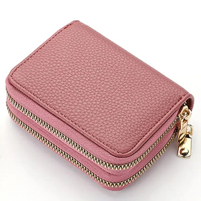 PU Leather Rfid Women's Zipper Card Wallet Small Change Wallet Purse For Female Short Wallets With Card Holders Woman Purse