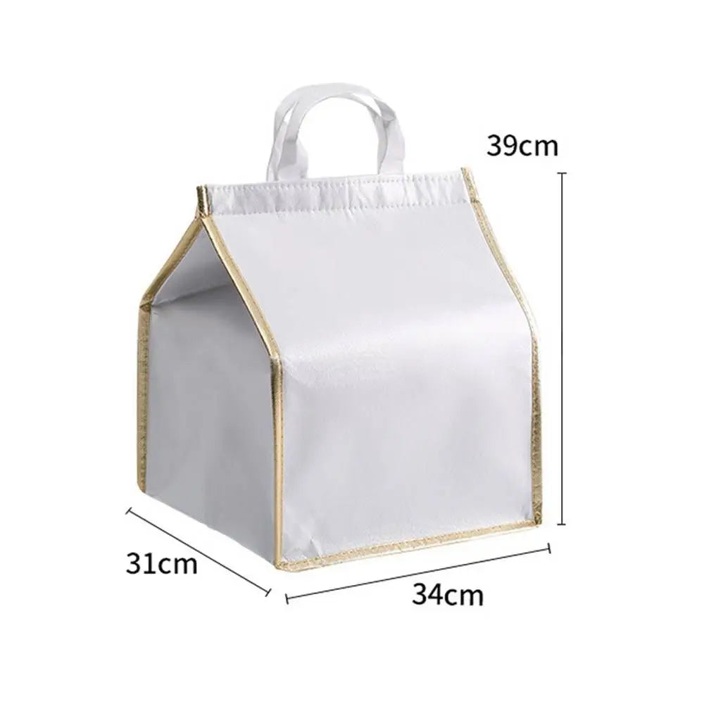 Home kitchen Foldable Aluminum Foil Delivery Bag Thermal Box Cake insulation bag Cooler Bag