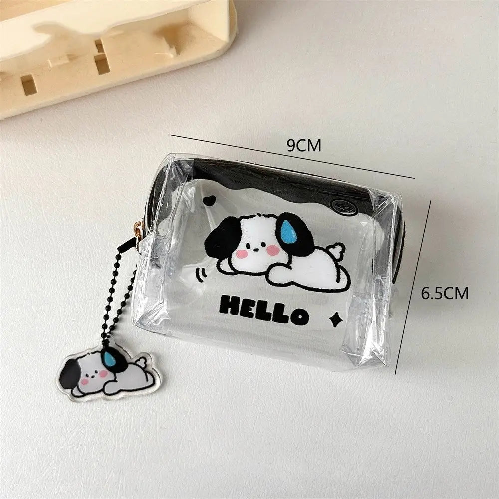 1PC Zipper PVC Transparent Coin Purse Mini Zipper Pouch Storage Bag Lovely Cartoon Jelly Wallet Cosmetic Bag Coin Purse