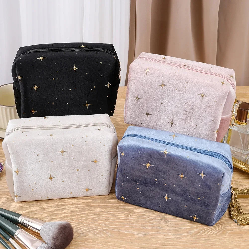 1pcs Velvet Makeup Bag Women Cosmetic Bag Travel Cosmetic Organizer Zipper Coin Purse Mini Cute Purse Key Lipstick Storage Bag